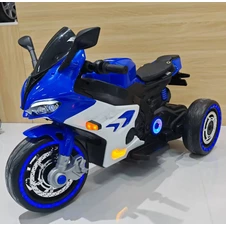 Детский электромотоцикл M 6307EL-4 синий с EVA колесами
