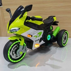 Детский электромотоцикл M 6307EL-5 зеленый с EVA колесами
