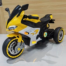 Детский электромотоцикл M 6307EL-6 желтый с EVA колесами