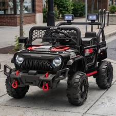 Детский электромобиль M 6325EBLR-2 черный Jeep с EVA колесами