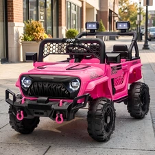 Детский электромобиль M 6325EBLR-8 розовый Jeep с EVA колесами