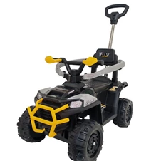 Квадроцикл - толокар с ручкой M 6323EBLR-4 синий