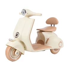 Детский мотоцикл M 6327L-13 бежевый скутер сиденье со спинкой купить