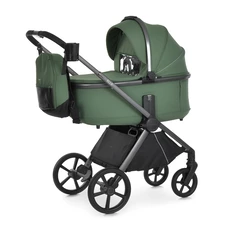 Универсальная коляска El Camino Elle ME 1221 Green зеленая 2 в 1 с сумочкой