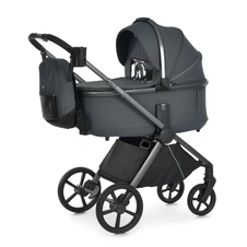 Универсальная коляска El Camino Elle ME 1221 Gray серая 2 в 1 с сумочкой