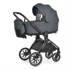 Универсальная коляска El Camino Prestige ME 1124-3 Magnet Gray темно-серая 2 в 1 люлька и прогулочный блок
