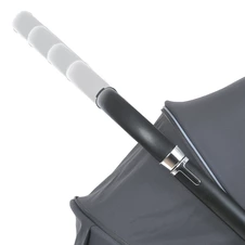 Универсальная коляска El Camino Prestige ME 1124-3 Frost Gray светло-серая 2 в 1 люлька и прогулочный блок фото 18