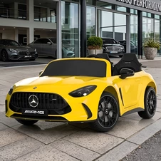 Двухместный электромобиль M 6313EBLR-6(24V) Mercedes желтый с четырьмя моторами