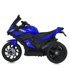 Детский мотоцикл на аккумуляторе M 4454ELR-4 синий пульт управления фото 44