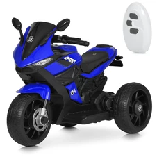 Детский мотоцикл на аккумуляторе M 4454ELR-4 синий пульт управления фото 55