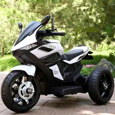 Детский мотоцикл на аккумуляторе M 4454ELR-1 белый пульт управления