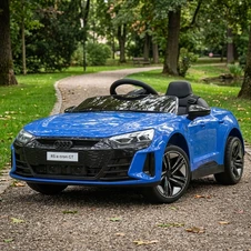 Детский электромобиль M 4938EBLR-4 Audi синий мягкое сиденье