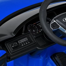 Детский электромобиль M 4938EBLR-4 Audi синий мягкое сиденье фото 88