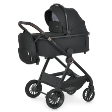 Универсальная коляска 2 в 1 El Camino Riviera ME 1183 Black черная с люлькой и блоком