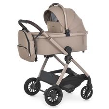 Универсальная коляска 2 в 1 El Camino Riviera ME 1183 Affogato Beige бежевая с люлькой и блоком
