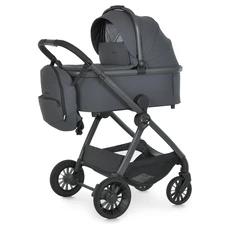 Универсальная коляска 2 в 1 El Camino Riviera ME 1183 Vulcan Gray темно-серая с люлькой и блоком
