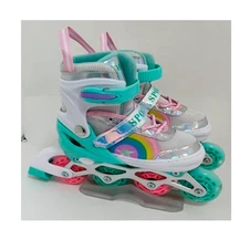 Детские ролики A4165-S-GR раздвижные зеленые размер 35-38