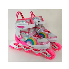 Детские ролики A4165-S-P раздвижные розовые размер 35-38