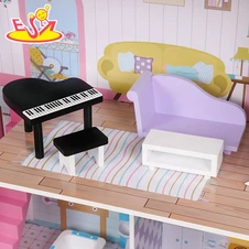 Деревянный кукольный домик MD 1670 трехэтажный с мебелью фото 33