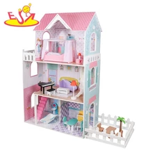 Деревянный кукольный домик MD 1670 трехэтажный с мебелью фото 55