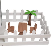 Деревянный кукольный домик MD 1670 трехэтажный с мебелью фото 66