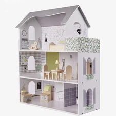 Деревянный кукольный домик MD 1669 трехэтажный с мебелью фото 44