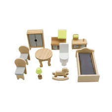 Деревянный кукольный домик MD 1669 трехэтажный с мебелью фото 55