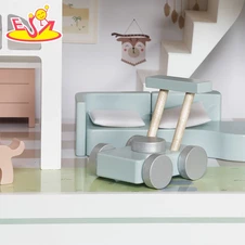 Деревянный кукольный домик MD 1427 трехэтажный с мебелью фото 44