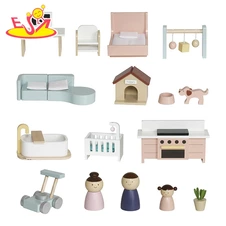 Деревянный кукольный домик MD 1427 трехэтажный с мебелью фото 55