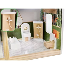 Деревянный кукольный домик MD 1426 трехэтажный с мебелью фото 33