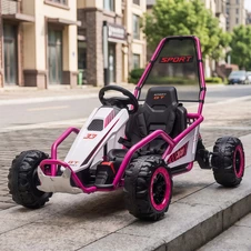 Детский электрокарт M 6374EL-8(24V) розовый с EVA колесами