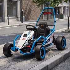 Детский электрокарт M 6374EL-4(24V) синий с EVA колесами