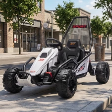 Детский электрокарт M 6374EL-1(24V) белый с EVA колесами фото 33