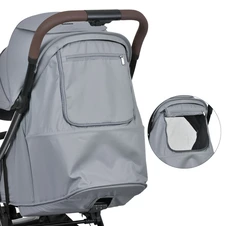 Прогулочная коляска El Camino Amber ME 1227 Owl Gray светло-серая с чехлом фото 55
