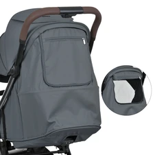 Прогулочная коляска El Camino Amber ME 1227 Magnet Gray темно-серая с чехлом фото 55