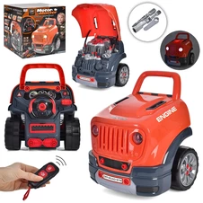 Детский автотренажер 008-979 кабина на колесах с музыкой и светом