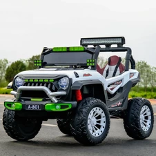 Детский электромобиль джип M 6350EBLR-1(24V) белый с двухместным сиденьем