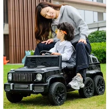 Детский электромобиль Mercedes M 6344EBLRS-2 черный шесть моторов фото 11