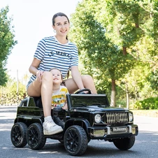 Детский электромобиль Mercedes M 6344EBLRS-2 черный шесть моторов купить