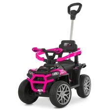 Квадроцикл - толокар с ручкой M 6323EBLR-8 розовый