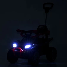 Квадроцикл - толокар с ручкой M 6323EBLR-3 красный фото 11