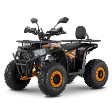 Бензиновый квадроцикл AFN125-2-7(MP3) черно-оранжевый сиденье со спинкой