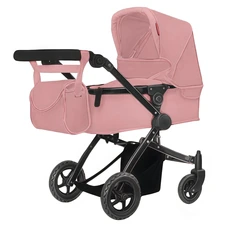 Коляска для куклы 2 в 1 Carrello Maestro 9651B Powder pink нежно-розовая