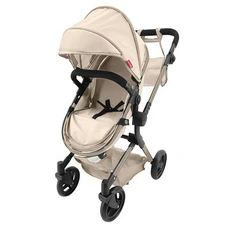 Коляска для куклы Carrello Alfa 9707 Cream кремовая 2 в 1 с сумочкой фото 11