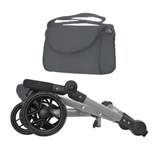 Коляска для куклы Carrello Fortuna 9695 Grey серая с сумочкой купить