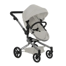 Коляска для куклы Carrello Fortuna 9695 Light Grey светло-серая с сумочкой фото 11