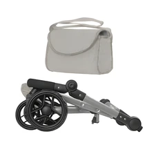 Коляска для куклы Carrello Fortuna 9695 Light Grey светло-серая с сумочкой фото 33