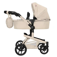 Коляска для куклы Carrello Fortuna 9695 Cream кремовая с сумочкой