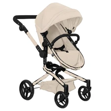Коляска для куклы Carrello Fortuna 9695 Cream кремовая с сумочкой фото 11