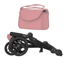 Коляска для куклы Carrello Fortuna 9695 Powder pink нежно-розовая с сумочкой фото 33